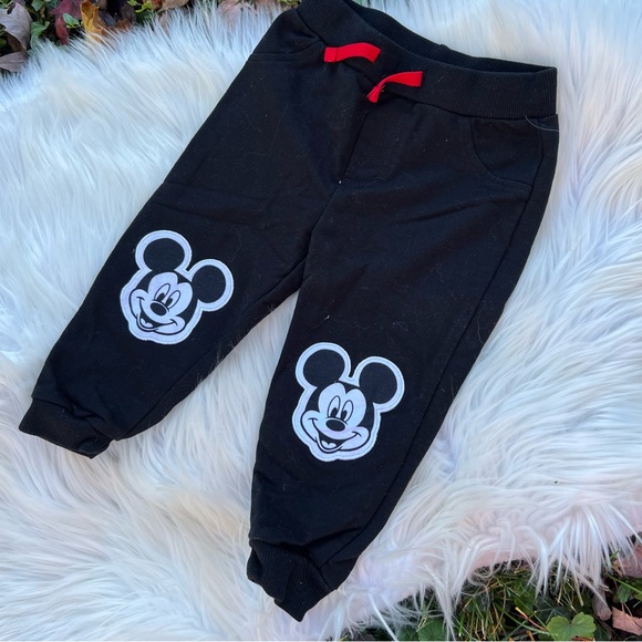 Disney baby Black Mickey Mouse Jogger Sweatpants - Picture 1 of 4